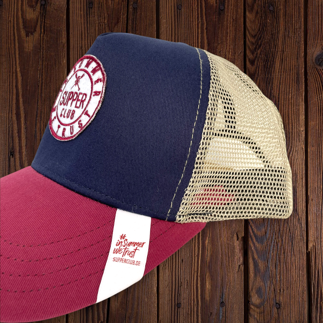 Red-Blue-Grey Supper Cap