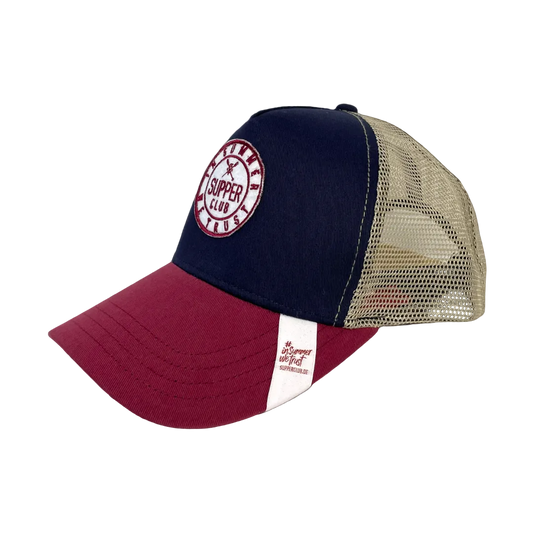 Red-Blue-Grey Supper Cap
