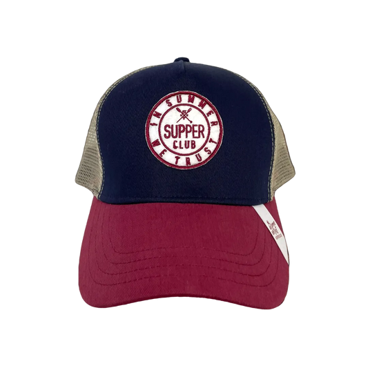 Red-Blue-Grey Supper Cap